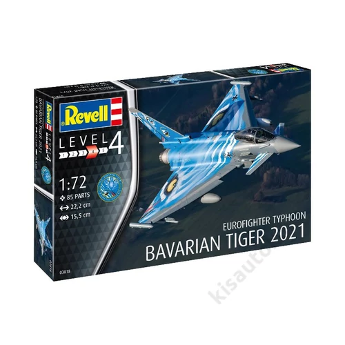 REV-3818 Revell 1:72 Eurofighter Typhoon Bavarian Tiger 2021 repülő makett