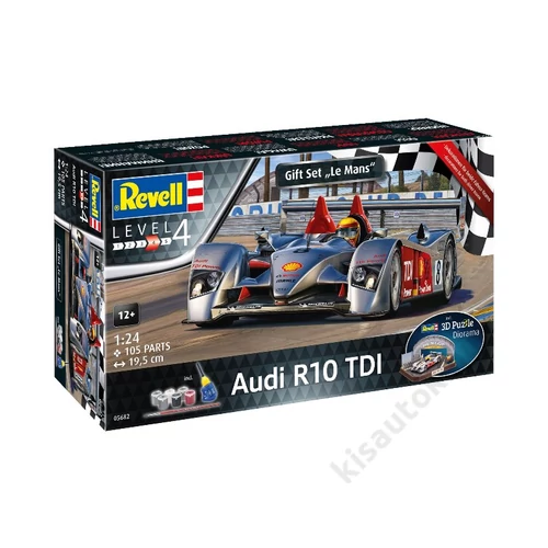 Revell 1:24 Gift Set Audi R10 TDI + 3D Puzzle (Le Mans versenypálya) autó makett
