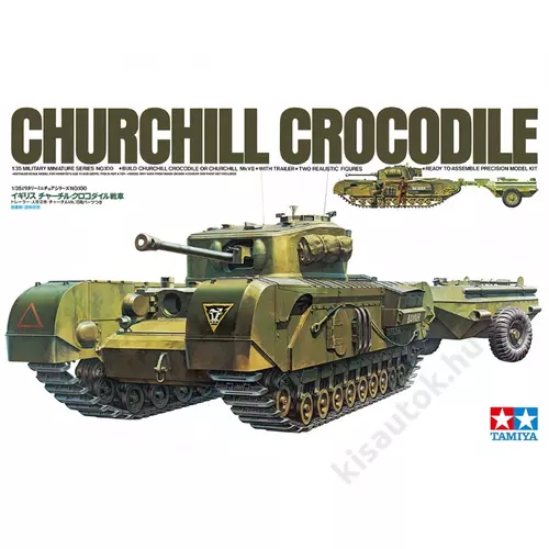 Tamiya 1:35 Brit. Churchill Crocodile tank makett