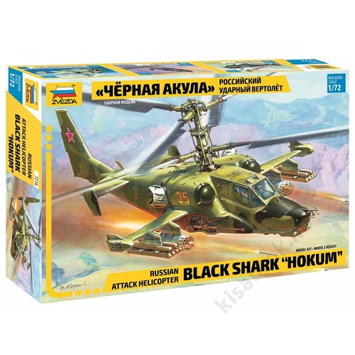 Zvezda 1:72 Russian Attack Helicopter Black Shark "Hokum"