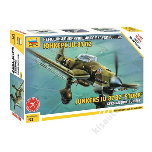 Zvezda 1:72 Junkers Ju-87 B2 "Stuka" German Dive Bomber Snap-Fit