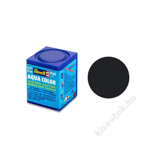 REV-36108 Revell Aqua 008 Fekete RAL 9011 matt vízbázisú makett festék
