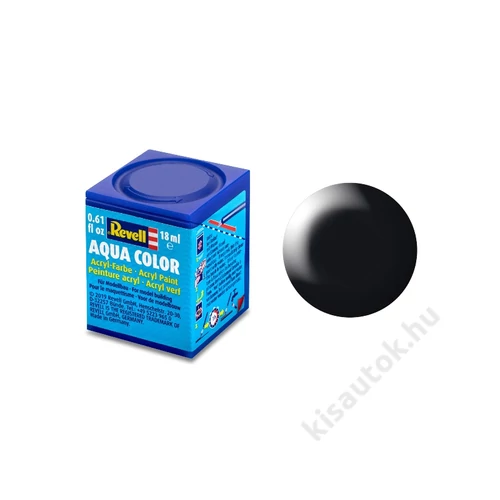 REV-36302 Revell Aqua 302 Fekete RAL 9005 selyemmatt vízbázisú makett festék