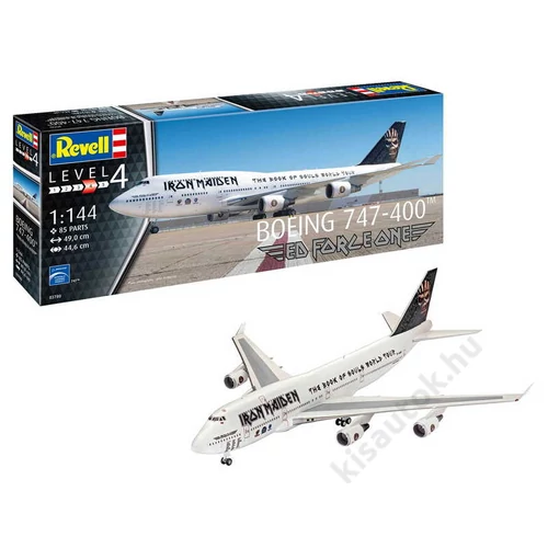 Revell 1:144 Boeing 747-400 Iron Maiden Ed Force One repülő makett