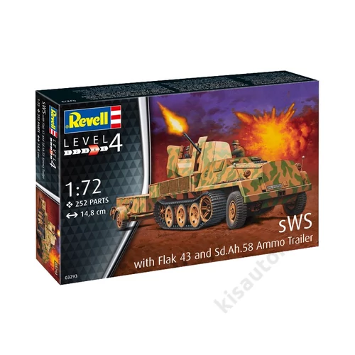 REV-3293 Revell 1:72 sWS with Flak 43 and Sd.Ah.58 Ammo Trailer