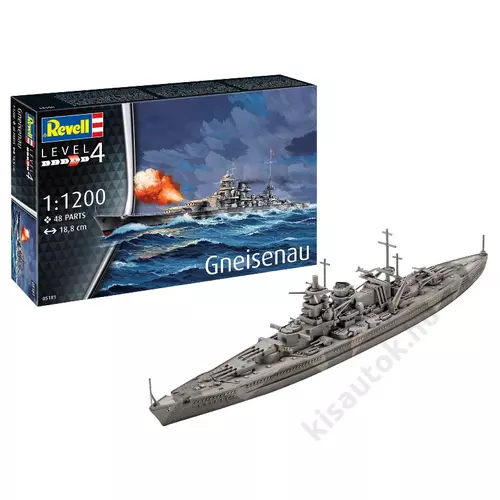 Revell 1:1200 Battleship Gneisenau makett hajó
