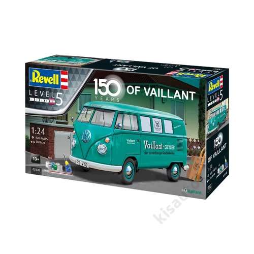 REV-5648 Revell 1:24 Gift Set VW T1 Bus 150 Years of Vaillant autó makett