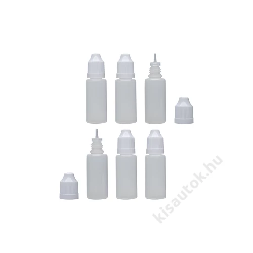 Muanyag 6 darab cseppentos palack 15ml-es