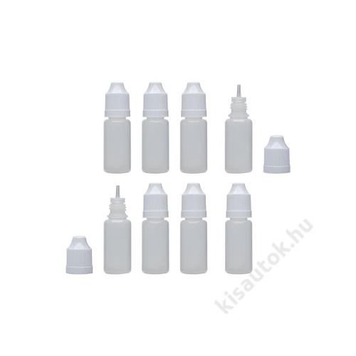 Muanyag 8 darab cseppentos palack 10ml-es