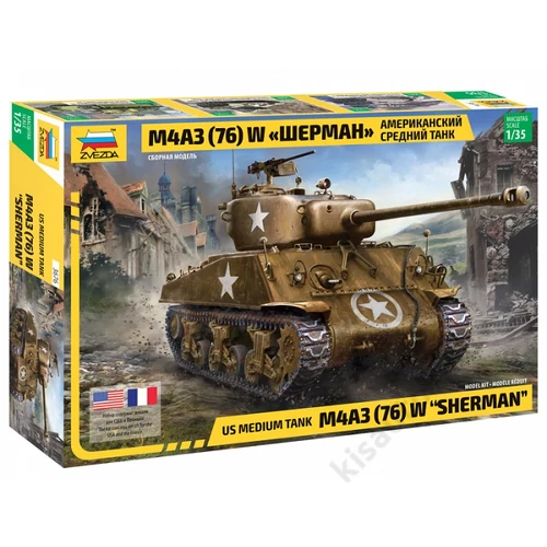 Zvezda 1:35 M4A3 (76) W "Sherman" US Medium Tank