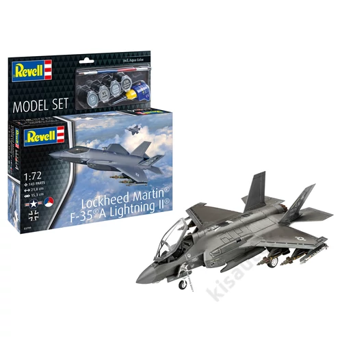 Revell 1:72 Lockheed Martin F-35 A Lightning II repülo makett szett kiegészitökkel