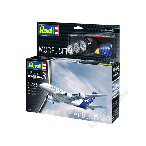 REV-63808 Revell 1:288 Model Set Airbus A380 repülő makett