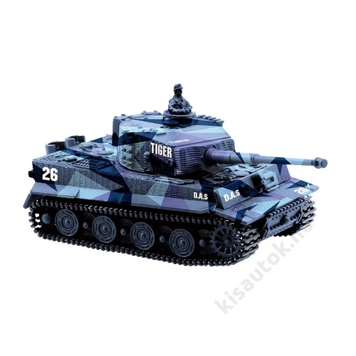 Német Tigris mini távirányítós tank 1/72 9cm-es kék